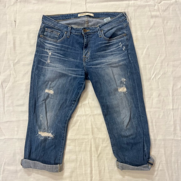 Big Star Maddie Jeans Size 29 Blue with Holes - Picture 2 of 5